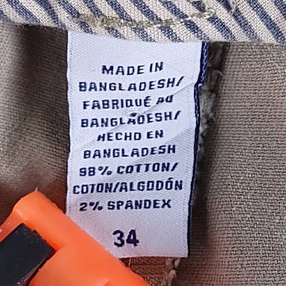 Izod Saltwater Stretch Men's Cotton Spandex Tan 4 Pocket Shorts Size 34 - Picture 12 of 13